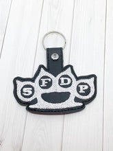 Load image into Gallery viewer, 5 Finger Death Punch Embroidered Keychain
