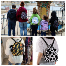 Load image into Gallery viewer, Mini Backpack - Sunflower Cow Wood
