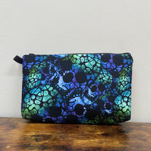 Load image into Gallery viewer, Pouch - Halloween - Blue Green Skull
