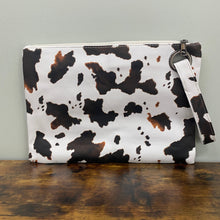 Load image into Gallery viewer, Clutch - Oversized Faux Leather with Wrist Loop - Brown Cow
