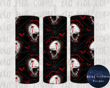 Load image into Gallery viewer, Bloody Skull Wound Coffin Bats Bleeding Bleed For You 20oz Insulated Tumbler
