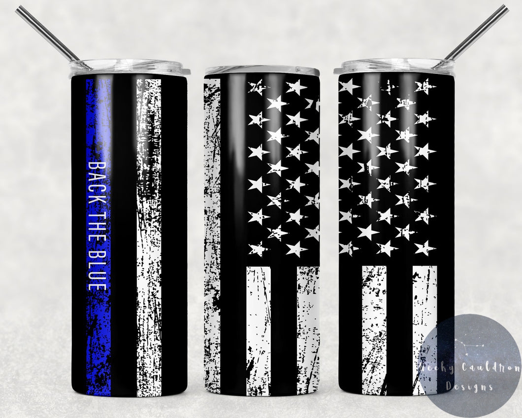 Back the Blue 20oz Insulated Tumbler