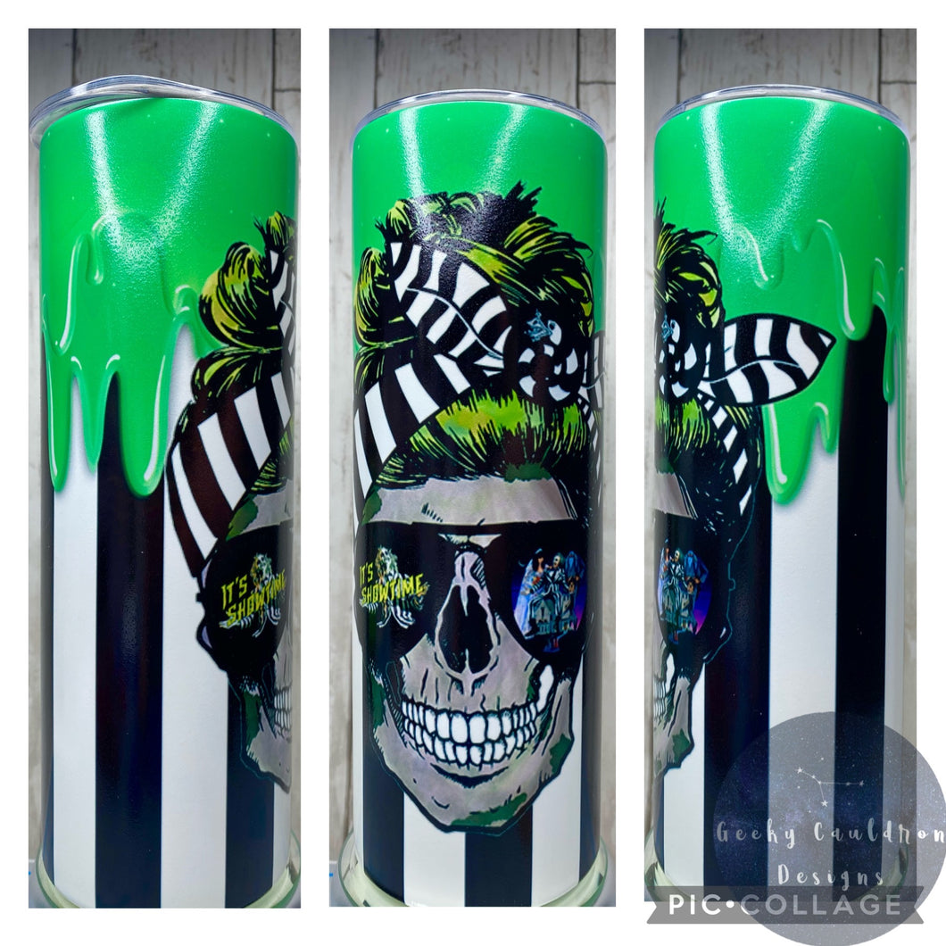 Beetlejuice Skull 20oz Insulated Tumbler